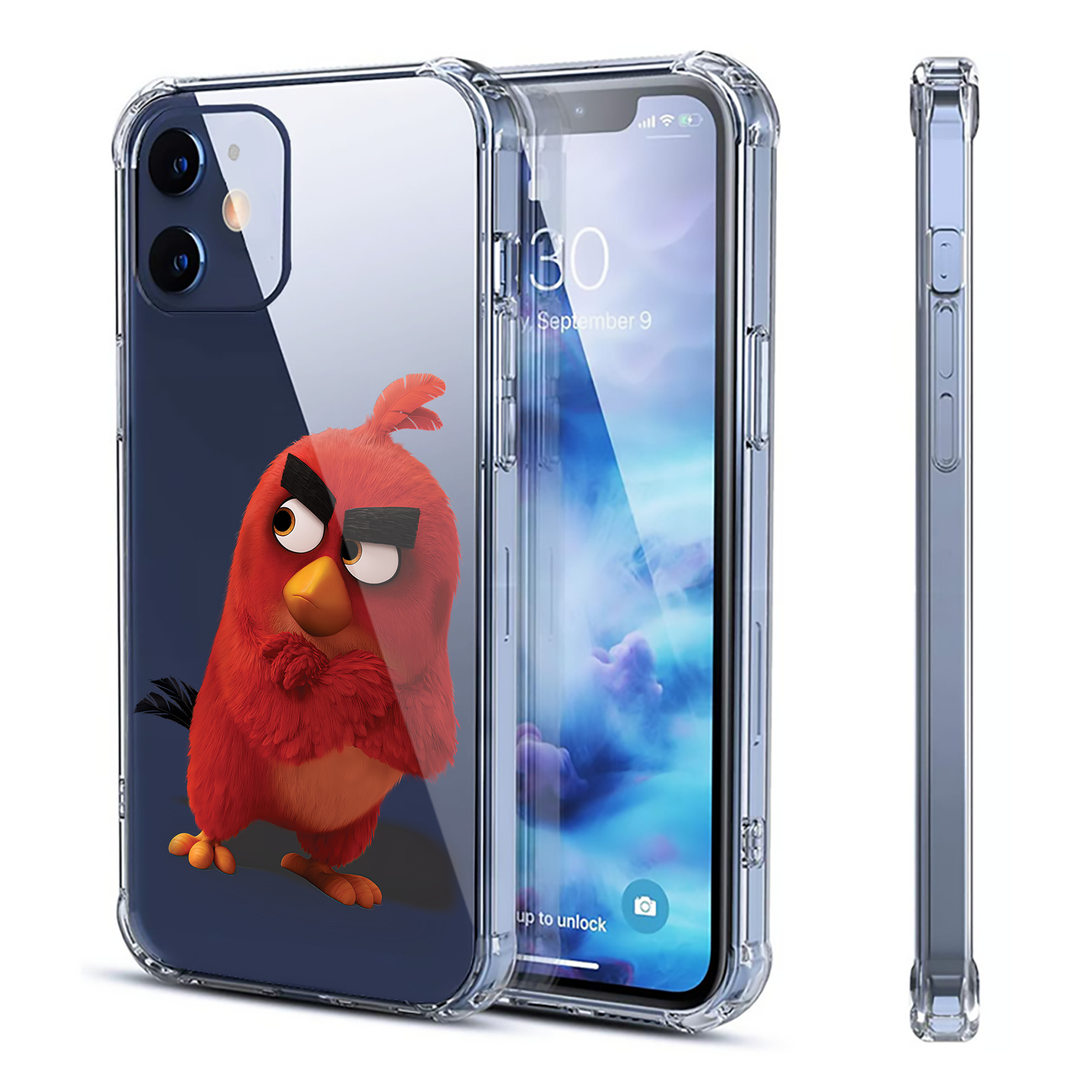 （画像用） Angry Birds アングリーバード 【iPhone 12シリーズ対応】透明スマホケース（クリアソフトケース）
